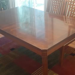 Wooden Dining Room Table With Leaf