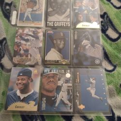 Baseball Vintage Cards Ken Griffey Jr,  A Rod, Buhner, Cora, Edgar, Moyer, Randy Johnson.   44 Cards.  Cash Porch Pickup Redmond 