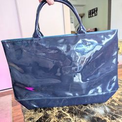 Tote Bag Shiny Navy Blue Tote