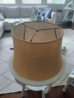 Large natural burlap shade