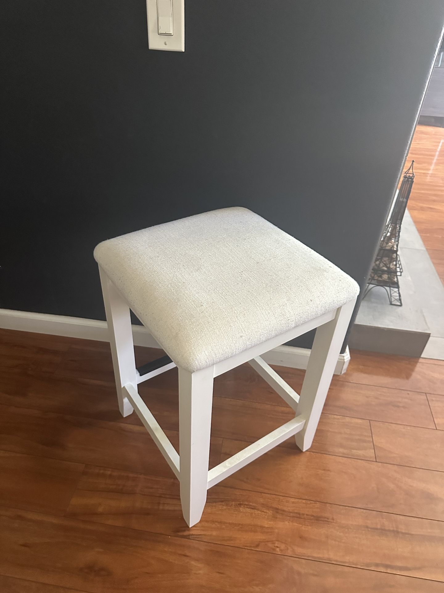 Set Of 2 Cushioned Stools