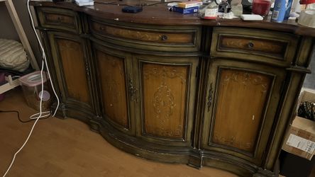 Solid Wood Buffet Cabinet / Storage Cabinet – $80