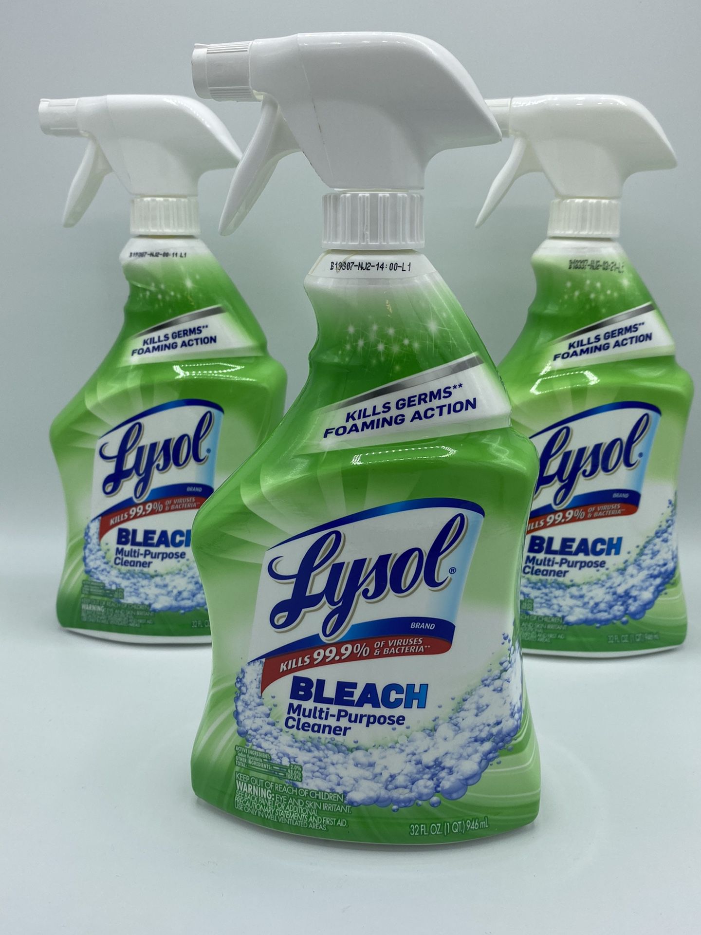  (3) Lysol Multi-Purpose Cleaner Spray with Bleach 32 fl oz
