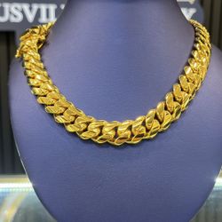 16MM MIAMI CUBAN LINK 18” GOLD OVER SILVER