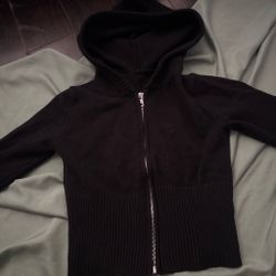 Black Zip-Up Hoodie Sweater