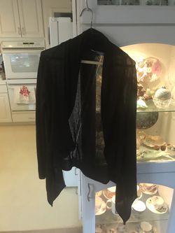 Vera Wang XL cardigan sweater black