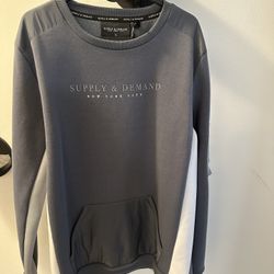 Stay Warm - Supply & demand sweatshirt - Rare , new and unused in large 