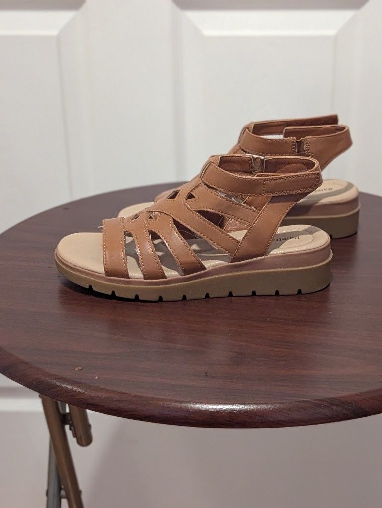 Bare traps Size 6 Robyn Cognac Brown Woven Gladiator Sandals