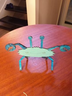 Whimsical artisan crab