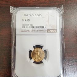 1994 Eagle G$5 MS69 NGC
