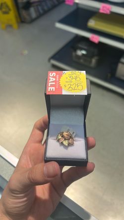 10k ladies ring two-tone