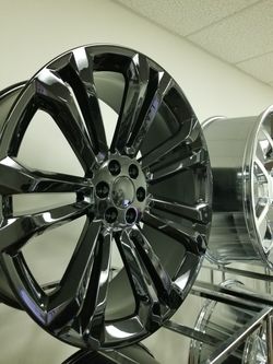 24 inch Wheels Black GMC CHEVY Denali