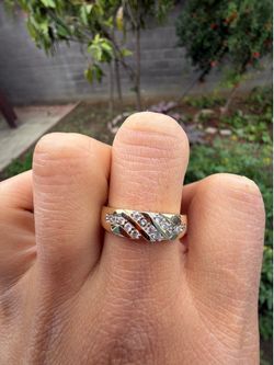 14K Gold Ring with diamonds  4.2 Grams Size 10