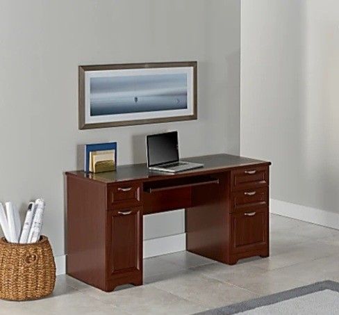 Realspace® Magellan 59"W Manager's Computer Desk, Classic Cherry