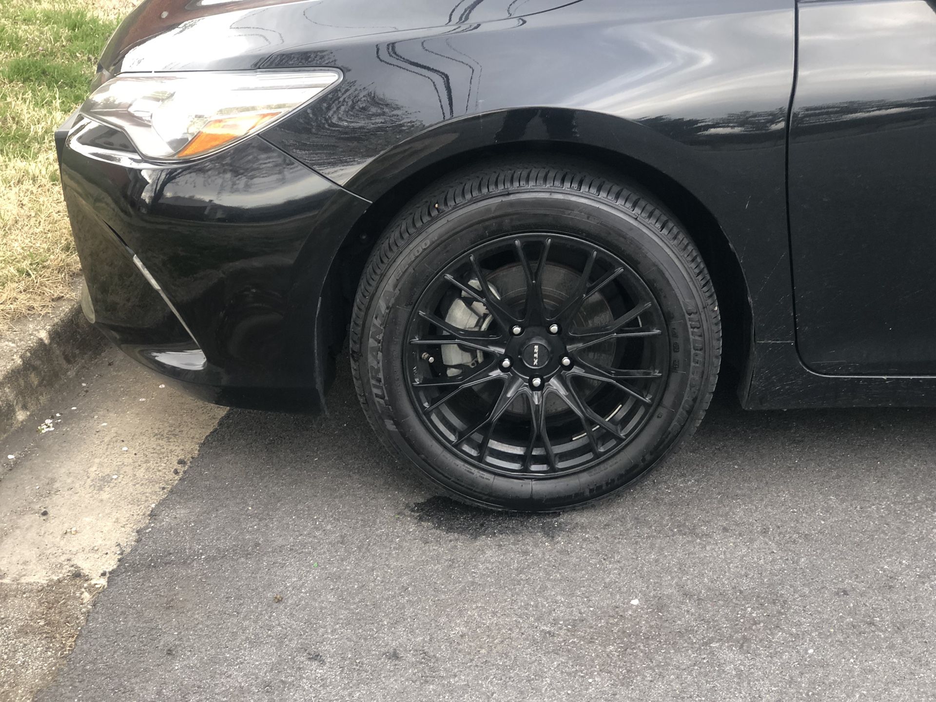 17” x 7.5” satin Black Rims