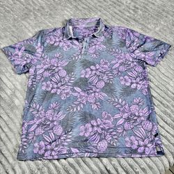 Tommy Bahama IslandZone Piña Breeze floral & Pineapple X-LARGE polo shirt