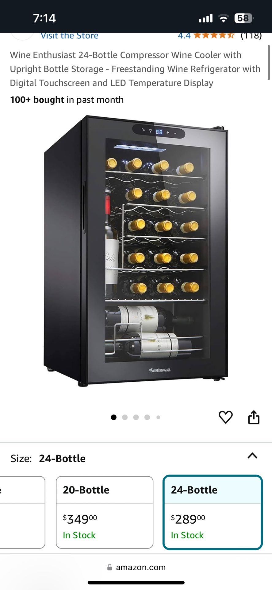 Wine Fridge - 24 Bottle Wine Enthusiast