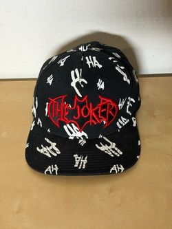 DC Comics The Joker Hat Snapback 2016 Bioworld Batman All Over Print Black Red