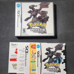 Pokemon White Version Game Case, Booklet, And Paper Inserts ONLY- Authentic 