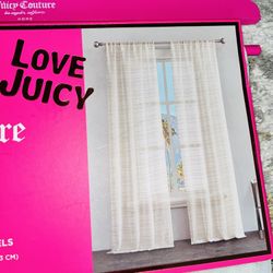 Juicy Couture White & Gold Curtains 
