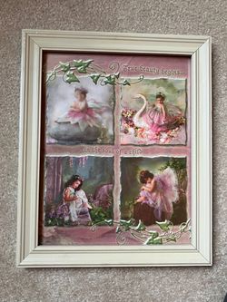 Framed photo for little girl’s room!