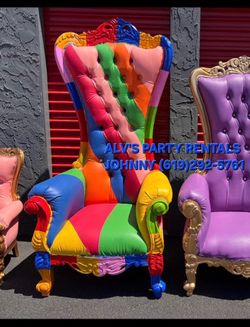 MULTICOLOR ADULT THRONE CHAIR