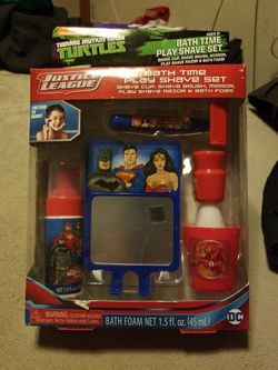 Justice League Bath Time Play Shave Set NEW