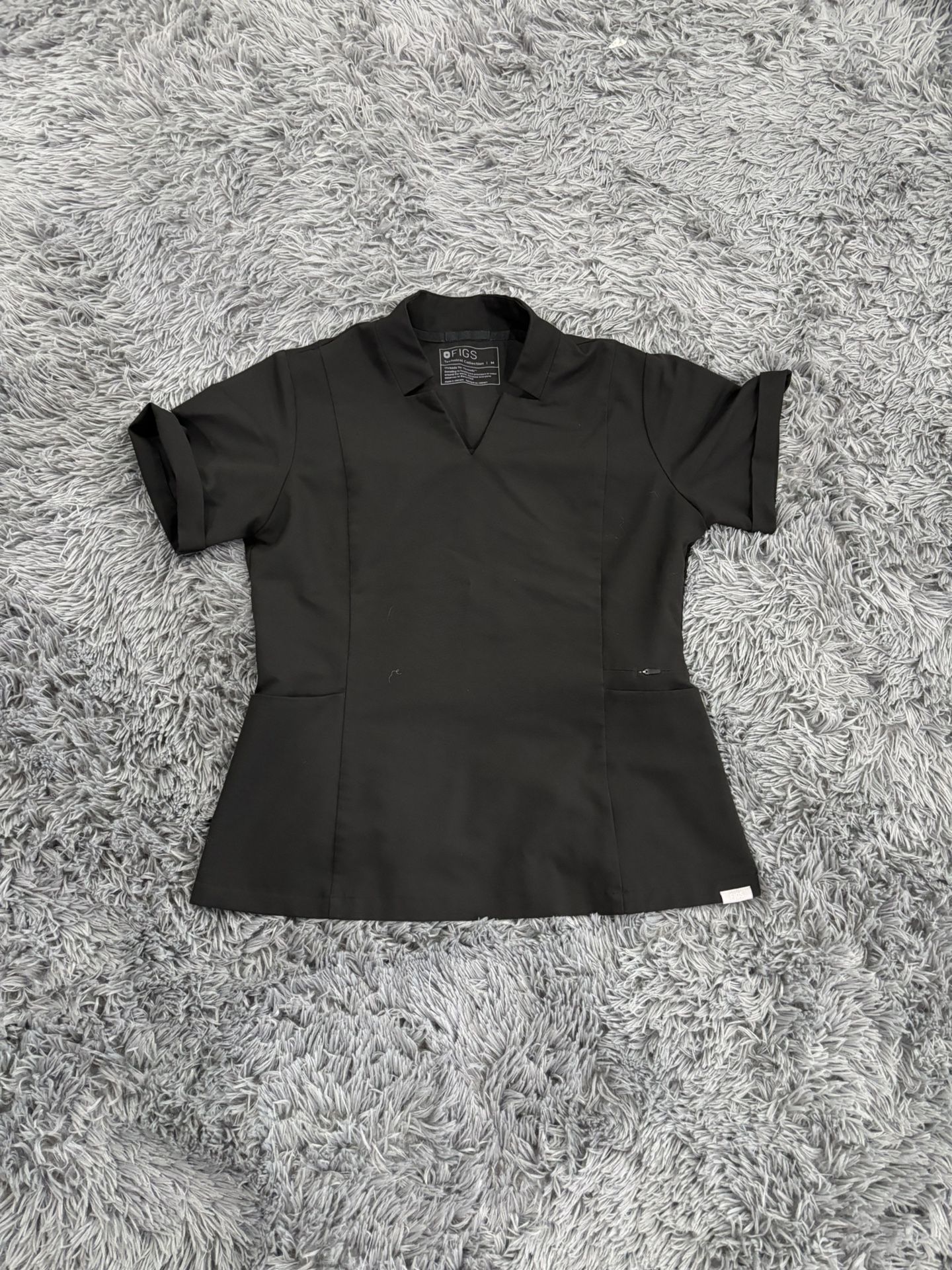 Medium FIGS Black Inala scrub top