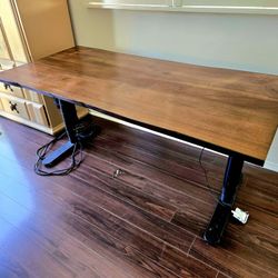 Walnut Standing Desk - 62"Wx30"Dx2"H