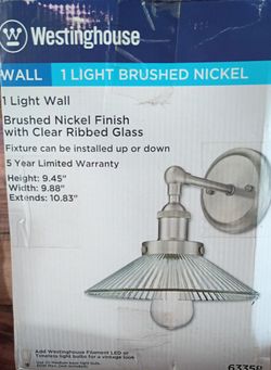 Brand new Westinghouse lighting 1/light brushed nickel sconce