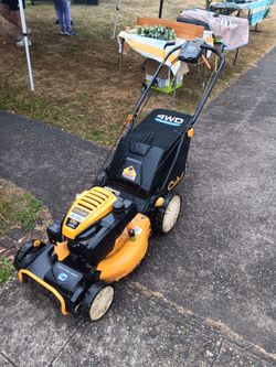 cub cadet self-propelled lawn mower 4 wheel drive runs great