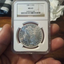 1881 S Ms 63 Morgan Silver Dollar 