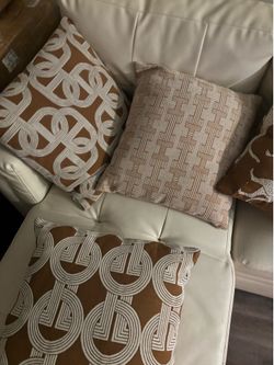 Hermes inspired throw pillow