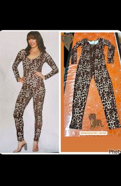 Women's Leopard Print Jumpsuit/  Catsuit  Size 2XL