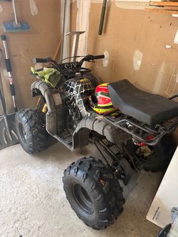 ATV and helmet