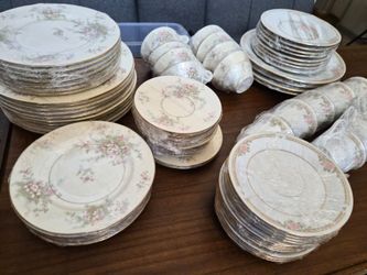 Fine China Theodore Dinnerware Set,  Lynn's Plates and Cups Set