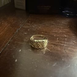 14k Gold Nugget Ring 