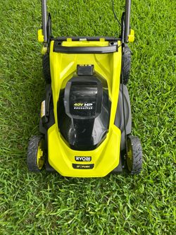 $175$. 40V HP Brushless 20 in. Cordless Battery Walk Behind Push Lawn Mower with 6.0 Ah Battery and Charger