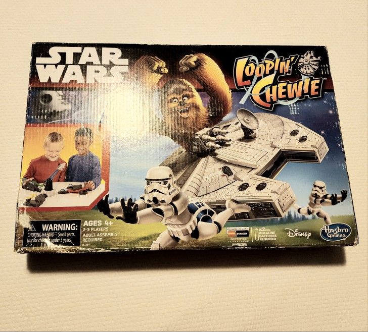 ** reduced price ** Star Wars Game Loopin' Chewie ... open box all pieces inside most still in bags 