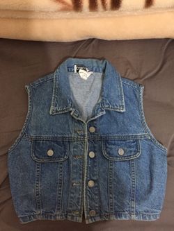 Cropped denim jacket/vest size XS