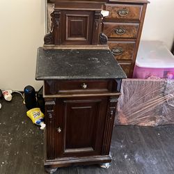 Antique bed side table