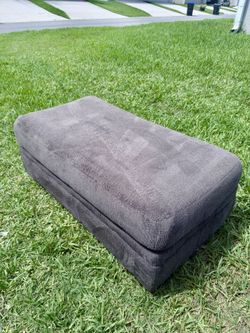 Large Gray Ottoman for Sale – 44” × 23” × 17”