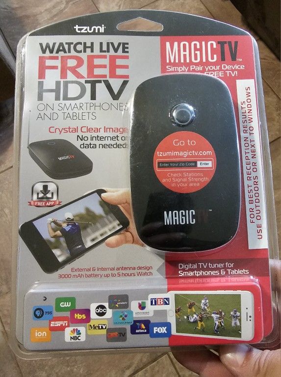 Tzumi Magic TV Digital Tuner for iOS and Android Smartphones & Tablets NEW