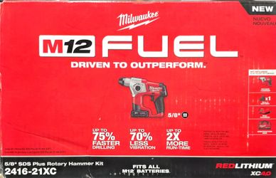 Milwaukee m12 fuel 5/8 sds plus rotary hammer kit