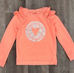 Girls Medium (7-8) Orange “Find Your Courage” Sweatshirt