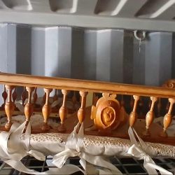 Old Victorian Hand Carved Baby Cradle