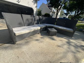 Outdoor Furniture- Martha Stewart Sectional With Cushions