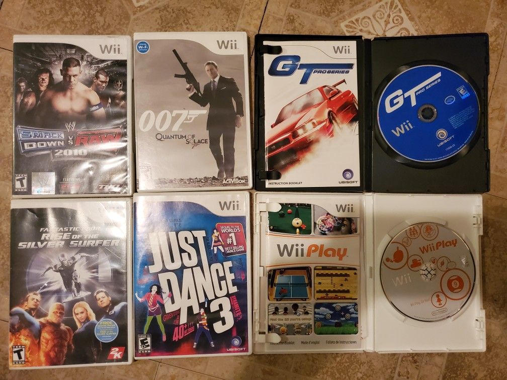 6 Wii Nintendo Games 