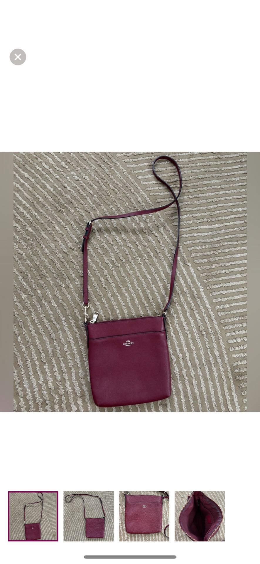 Great condition wine Coach Kitt Messenger Crossbody