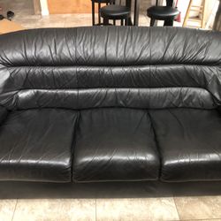 Black Leather Sofa Couch